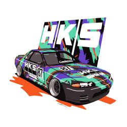 Rule 34 | car, commentary, highres, hks, motor vehicle, nissan, nissan skyline, nissan skyline gt-r, nissan skyline r32, original, race vehicle, racecar, shadow, signature, stance (vehicle), symbol-only commentary, vehicle focus, wang-tang ( lose control)