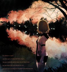 Rule 34 | 1girl, absurdres, blonde hair, cherry blossoms, english text, grass, highres, hood, hoodie, kyoto, lights, night, original, reflection, short shorts, shorts, solo, takeuchi takashi, text focus, tree, water