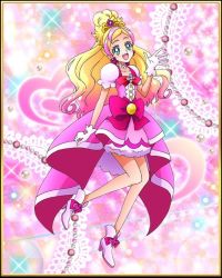 Rule 34 | blonde hair, blue eyes, cure flora, dress, go! princess precure, haruno haruka, long hair, precure