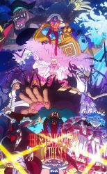 Rule 34 | 1girl, 6+boys, absurdres, bartholomew kuma, beard, belt, black hair, blonde hair, blue skin, boa hancock, border, breasts, buggy the clown, cape, chain, cleavage, clown, colored skin, costume, crocodile (one piece), cuffs, devil fruit, donquixote doflamingo, dracule mihawk, edward weevil, english text, epic, everyone, expressionless, facial hair, fat, fat man, feather trim, full body, gecko moria, grin, hat, highres, holding, holding sword, holding weapon, hook, hook hand, jacket, jinbe (one piece), large breasts, long hair, manly, marshall d. teach, mature male, monster boy, multiple boys, neon lights, obese, one piece, open clothes, open jacket, pale skin, pelvic curtain, pirate hat, purple hair, salome (one piece), sash, screencap, shadow, sharp teeth, short hair, size difference, smile, snake, standing, sunglasses, sword, teeth, third-party edit, title, tongue, trafalgar law, tusks, very long hair, water, weapon, wide hips, yoru (one piece)