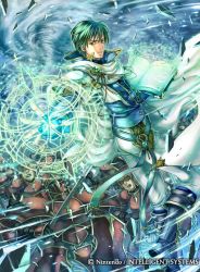 Rule 34 | 6+boys, armor, book, boots, cape, ced (fire emblem), cloud, cloudy sky, company name, faceless, faceless male, fingerless gloves, fire emblem, fire emblem: genealogy of the holy war, fire emblem: thracia 776, fire emblem cipher, gloves, green eyes, green hair, helmet, magic circle, male focus, multiple boys, nintendo, official art, open mouth, polearm, red armor, rock, sky, solo focus, spear, teeth, weapon