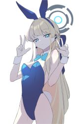 Rule 34 | 1girl, animal ears, bare shoulders, blonde hair, blue archive, blue bow, blue eyes, blue hair, blue hairband, blue leotard, bow, braid, breasts, closed mouth, commentary, double w, earpiece, fake animal ears, hair bow, hairband, halo, hands up, headset, highres, kii (kiiui), leotard, long hair, medium breasts, multicolored hair, rabbit ears, rabbit tail, simple background, solo, standing, strapless, strapless leotard, streaked hair, symbol-only commentary, tail, toki (blue archive), toki (bunny) (blue archive), very long hair, w, white background, wrist cuffs