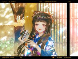 Rule 34 | 1girl, camera, cardcaptor sakura, daidouji tomoyo, japanese clothes, kimono, looking at viewer, say hana, smile