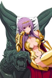 Rule 34 | 1girl, armor, armored boots, bikini armor, black gloves, blunt ends, boots, breastplate, breasts, cape, center opening, circlet, claudette (queen&#039;s blade), claudette (queen&#039;s blade unlimited), cleavage cutout, closed mouth, clothing cutout, curvy, elbow gloves, g-string, gloves, gold armor, head rest, large breasts, long hair, navel, navel cutout, official art, outline, pauldrons, purple eyes, purple hair, queen&#039;s blade, queen&#039;s blade unlimited, queen&#039;s blade white triangle, red cape, shoulder armor, sidelocks, sitting, solo, straight hair, thighs, thong, throne, vambraces