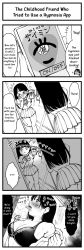 Rule 34 | 4koma, blush, bra, breasts, comic, female pervert, highres, hypnosis, large breasts, mind control, open mouth, pervert, school uniform, self hypnosis, sushijjiro, tongue, tongue out, underwear, undressing
