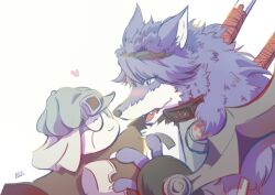Rule 34 | appmon, closed eyes, digimon, furry, goggles, goggles on head, highres, offmon, shutmon, smile