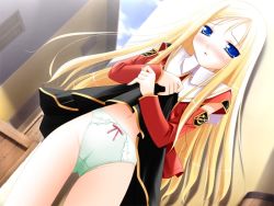 Rule 34 | 1girl, clothes lift, dress, dress lift, game cg, panties, solo, tagme, underwear