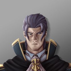 Rule 34 | absurdres, ace attorney, barok van zieks, highres, male focus, portrait, purple hair, tagme, the great ace attorney, vadamecox