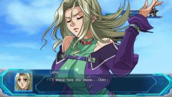 Rule 34 | 1girl, adjusting hair, animated, animated gif, banpresto, bare shoulders, bouncing breasts, breasts, character name, cloud, collar, dress, female focus, green eyes, green hair, jacket, jiggle, lamia loveless, large breasts, lips, long hair, matching hair/eyes, portrait, sky, solo, super robot taisen original generation the moon dwellers, super robot wars, super robot wars original generation, text focus, upper body