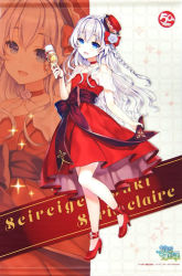 Rule 34 | 1girl, celia claire, dress, red dress, silver hair, tagme