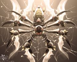 Rule 34 | bug, copyright name, duel monster, extra eyes, bug, mandibles, monster, no humans, number 77 the seven sins, red eyes, silk, spider, spider web, text focus, yu-gi-oh!, yuu-gi-ou, yu-gi-oh! duel monsters