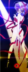 Rule 34 | 10s, 1girl, absurdres, arsene, ass, butt crack, caution tape, henriette mystere, highres, keep out, long image, mask, naked ribbon, ribbon, screencap, solo, stitched, tall image, tantei opera milky holmes, third-party edit