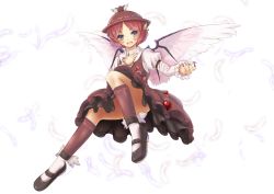 Rule 34 | 1girl, akadume, dress, feathers, female focus, hat, mystia lorelei, open mouth, pink hair, shoes, short hair, grey eyes, smile, solo, touhou, wings