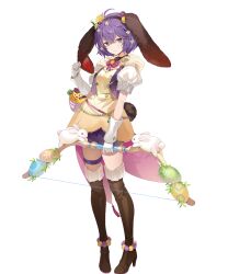 Rule 34 | 1girl, animal ears, bernadetta von varley, boots, bow (weapon), closed mouth, dress, fake animal ears, fake tail, fire emblem, fire emblem: three houses, fire emblem heroes, flower, frills, full body, gloves, green eyes, hair ornament, hand up, high heels, highres, hood, hood down, looking at viewer, nintendo, non-web source, official art, polka dot, pom pom (clothes), puffy short sleeves, puffy sleeves, purple eyes, rabbit ears, rabbit tail, ribbon, see-through, short dress, short hair, short sleeves, shorts, solo, standing, stuffed animal, stuffed toy, tail, thigh boots, thigh strap, thighhighs, transparent background, weapon, zettai ryouiki