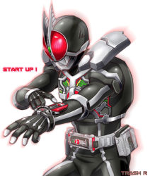 Rule 34 | 1boy, antennae, armor, belt, english text, huujyu, kamen rider, kamen rider 555, kamen rider faiz, male focus, mask, red eyes, solo