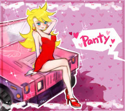 Rule 34 | 10s, blush, breasts, cleavage, dress, panty &amp; stocking with garterbelt, panty (psg), see-through (psg), smile