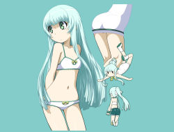 Rule 34 | 10s, 1girl, alternate hairstyle, aoki hagane no arpeggio, aqua background, arms behind back, ass, bad id, bad pixiv id, bandeau, bike shorts, black footwear, blue hair, boots, bow, bow panties, bra, closed mouth, collarbone, cropped legs, flat chest, frown, gluteal fold, green eyes, hair bun, hair ribbon, i-402 (aoki hagane no arpeggio), kamo 3, kneeling, kneepits, long hair, looking away, multiple views, navel, panties, ponytail, ribbon, shoes, sidelocks, simple background, single hair bun, solid oval eyes, sweatband, underwear, very long hair, white bra, white footwear, white ribbon