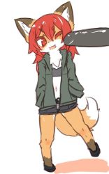 Rule 34 | fox, furry, long hair, ohakotome, open mouth, red eyes, red hair