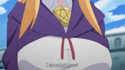 Rule 34 | 00s, 2girls, animated, animated gif, blonde hair, breast rest, breast smother, breasts, fansub, huge breasts, long hair, louise francoise le blanc de la valliere, multiple girls, pink hair, screencap, tiffania westwood, zero no tsukaima