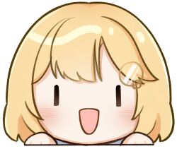 Rule 34 | 1girl, :d, blonde hair, blush, chibi, chibi only, commentary, english commentary, hololive, hololive english, looking at viewer, medium hair, moon ldl, open mouth, original, portrait, smile, smol ame, solo, virtual youtuber, walfie (style), watson amelia, | |