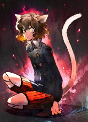 Rule 34 | 1boy, androgynous, animal ears, aoki (fumomo), bad id, bad pixiv id, cat ears, cat tail, doll joints, hunter x hunter, joints, kankeenaihito, male focus, neferpitou, other focus, short hair, solo, tail, trap, yellow eyes