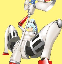 Rule 34 | 1girl, android, blush, breasts, drawbutts, grinding, joints, labrys (persona), large breasts, nipples, persona, persona 4, persona 4: the ultimate in mayonaka arena, pussy, robot, robot joints