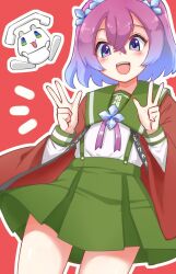 Rule 34 | 1girl, green skirt, happi, highres, japanese clothes, sagami-tan, sailor collar, skirt, suspenders, telu-chan