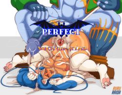 Rule 34 | 1boy, 1girl, abs, after anal, animal ears, animal hands, artist name, blue gloves, blue hair, blue skin, blush, breasts, brown footwear, cat ears, cat tail, clothes pull, colored skin, cum, cum on body, cum on breasts, cum on upper body, cumdrip, english text, facial, felicia (vampire), fingerless gloves, fingernails, fucked silly, gameplay mechanics, gloves, green eyes, highres, large penis, long hair, muscular, muscular male, nail polish, navel, open mouth, pants, pants pull, penis, pussy, red nails, rolling eyes, ruru raida, sharp fingernails, sharp toenails, spread legs, steam, steaming body, sweat, tail, tail pull, teeth, toenails, tongue, tongue out, upside-down, vampire (game), veins, veiny penis, victor von gerdenheim