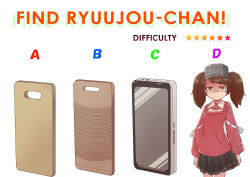 Rule 34 | 10s, 1girl, absurdres, brown eyes, brown hair, cellphone, comparison, cutting board, empty eyes, expressionless, female focus, flat chest, hard-translated, highres, japanese clothes, kantai collection, kariginu, long hair, looking at viewer, okuva, phone, pleated skirt, ryuujou (kancolle), shaded face, simple background, skirt, smartphone, solo, third-party edit, translated, twintails, visor cap, washboard, white background
