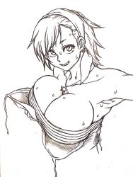 Rule 34 | 1girl, breasts, character request, cleavage, large breasts, devil survivor, solo, tanigawa yuzu, wrato