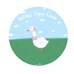 Rule 34 | artist request, bird, goose, grass, hyuni (character), indie virtual youtuber, neck ribbon, on grass, original, pink eyes, pink hair, ribbon, untitled goose game, white hair, wings