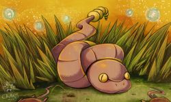 Rule 34 | character name, commentary, creature, creatures (company), ekans, english commentary, game freak, gen 1 pokemon, grass, nintendo, no humans, outdoors, pokedex number, pokemon, pokemon (creature), raticate, snake, solo focus, twime777, yellow eyes