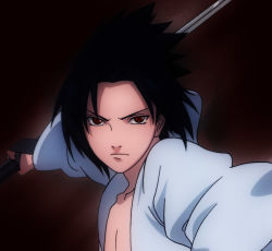 Rule 34 | blue hair, highres, naruto, naruto (series), red eyes, sharingan, stiky finkaz, third-party edit, uchiha sasuke