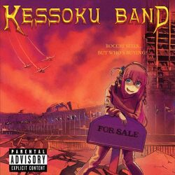 Rule 34 | 1girl, album cover, album cover redraw, apocalypse, bocchi the rock!, cover, derivative work, english text, gotoh hitori, highres, long hair, megadeth, nuclear explosion, open mouth, panicking, parody, pink hair, scared, trembling, zacarin hobbiton