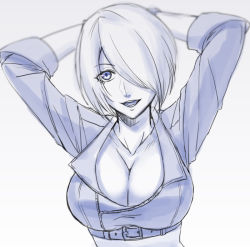 Rule 34 | 1girl, angel (kof), breasts, cleavage, large breasts, snk, tagme, the king of fighters