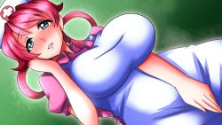 Rule 34 | 1girl, blue eyes, blush, breasts, creatures (company), dutch angle, female focus, game freak, hair rings, hand on own cheek, hand on own face, hat, huge breasts, joy (pokemon), looking at viewer, nintendo, nurse, nurse cap, pink hair, pokemon, pokemon (anime), pokemon (classic anime), shimazu kaname, smile, solo