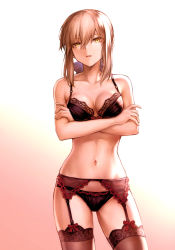 Rule 34 | 1girl, absurdres, artoria pendragon (all), artoria pendragon (fate), bare shoulders, black panties, blonde hair, blue bow, bow, bra, braid, breasts, cleavage, collarbone, crossed arms, fate/grand order, fate (series), fingernails, french braid, garter belt, garter straps, hair bun, hair intakes, highres, lace, lace bra, lingerie, looking at viewer, mashuu (neko no oyashiro), medium breasts, navel, panties, red bow, saber alter, scan, shiny skin, sidelocks, single hair bun, solo, stomach, thighhighs, underwear, underwear only, yellow eyes