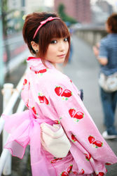 Rule 34 | hairband, highres, japanese clothes, kimono, photo (medium), shio, strawberry pattern, tagme