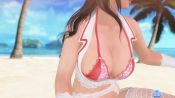 Rule 34 | 1girl, 3d, animated, beach, black hair, breasts, cleavage, dead or alive, large breasts, long hair, palm tree, sayuri (doa), tagme, tree, video, water