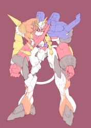 Rule 34 | 1other, digimon, digimon (creature), fusion, other focus, shoutmon x3, solo, tail