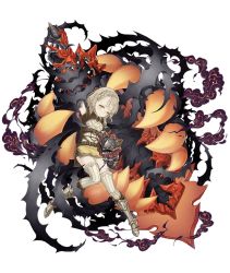 Rule 34 | 1girl, armor, armored boots, belt, blonde hair, boots, briar rose (sinoalice), flat chest, full body, gauntlets, half-closed eyes, huge weapon, ji no, looking at viewer, official art, one eye closed, single gauntlet, sinoalice, smoke, solo, stuffed toy, sword, thighhighs, thorns, transparent background, weapon, yellow eyes