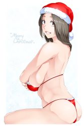 Rule 34 | 1girl, aratama (a-tama), ass, breasts, christmas, hat, large breasts, santa hat