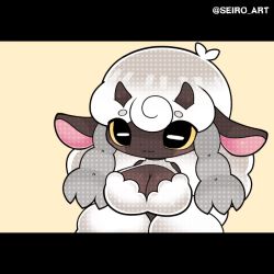 Rule 34 | 1girl, animated, animated gif, breasts, creatures (company), dot nose, eyes visible through hair, game freak, gen 8 pokemon, large breasts, leaning forward, looking at viewer, nintendo, pokemon, pokemon (creature), seiro, shiny clothes, shiny skin, sidelocks, skindentation, solo, standing, wooloo
