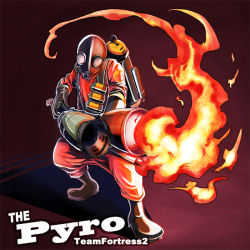 Rule 34 | 1boy, fire, flamethrower, gas mask, keisuke (pixiv42454), male focus, mask, pyro (tf2), red pyro (tf2), solo, team fortress 2, weapon