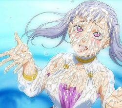 Rule 34 | ahegao, black clover, breasts, bukkake, cum, cum in mouth, cum on body, cum on breasts, cum on clothes, cum on hair, cum on tongue, cum on upper body, cum overflow, facial, large breasts, looking up, noelle silva, non-web source, rolling eyes, thirsty, thirsty expression, tongue, tongue out