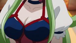 Rule 34 | 1boy, animated, animated gif, bdsm, bondage, bound, breasts, green hair, ixion saga, large breasts, lowres, mariandale, newhalf, trap