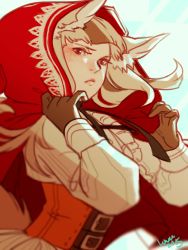 Rule 34 | 1girl, animal ears, cape, fire emblem, fire emblem fates, grey hair, highres, long hair, nintendo, red eyes, simple background, solo, velouria (fire emblem), wolf ears