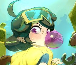 Rule 34 | 1girl, arms (game), bubble, female focus, idlecum, lips, mechanica (arms), solo, tagme