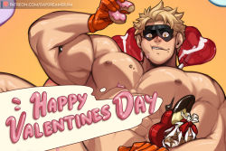 Rule 34 | 1boy, abs, banana, bara, biceps, bite mark, boku no hero academia, candy, chocolate, chocolate heart, close-up, completely nude, doughnut, eating, eye mask, fatgum, food, food on body, food on face, fruit, happy valentine, heart, jimsdaydreams, large pectorals, male focus, muscular, muscular male, nantaimori, nipples, nude, out-of-frame censoring, pectorals, short hair, solo, spread legs, stomach, thighs, valentine, valentine&#039;s day