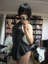 Rule 34 | asian, black hair, book, female focus, photo (medium), selfie, short hair, ushijima iiniku
